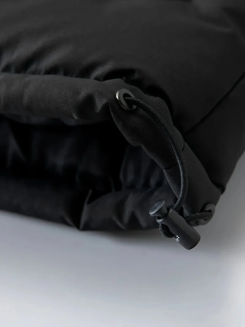 Winter Windproof Men's Faux Jacket Casual Polyester Coat with Detachable Hood Zip-Up Front Long Sleeves & Pockets Winter Clothes